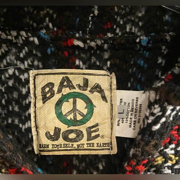BAJA JOE Surfer Premium Woven Hoodie LARGE Hippie Boho Stoner  Rug - Picture 3 of 4